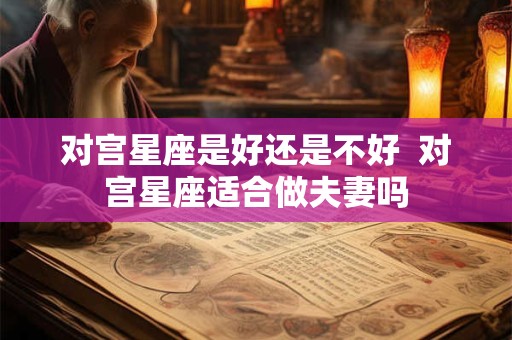 对宫星座是好还是不好  对宫星座适合做夫妻吗