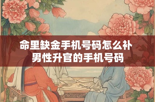 命里缺金手机号码怎么补 男性升官的手机号码