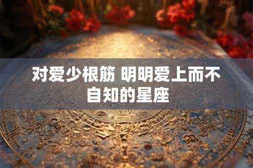 对爱少根筋 明明爱上而不自知的星座