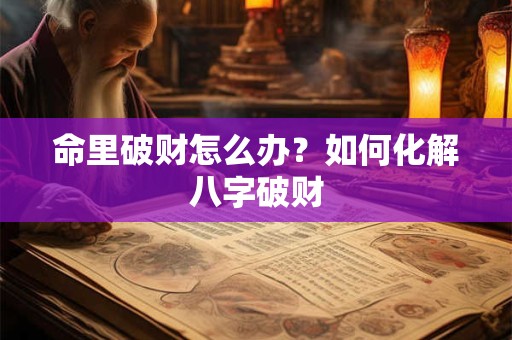 命里破财怎么办？如何化解八字破财