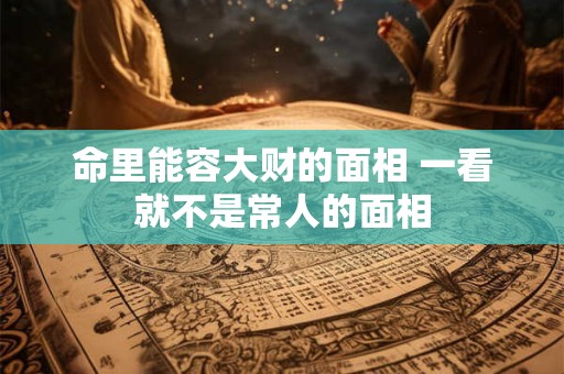 命里能容大财的面相 一看就不是常人的面相