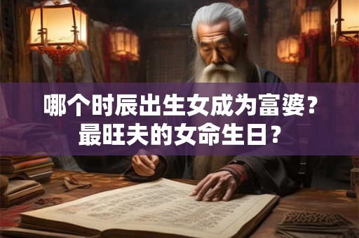 哪个时辰出生女成为富婆？最旺夫的女命生日？