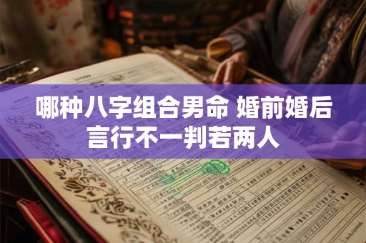 哪种八字组合男命 婚前婚后言行不一判若两人