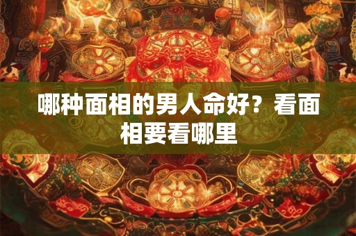 哪种面相的男人命好？看面相要看哪里