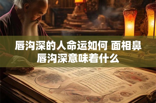 唇沟深的人命运如何 面相鼻唇沟深意味着什么