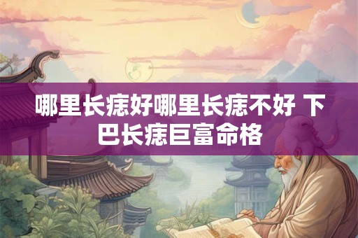哪里长痣好哪里长痣不好 下巴长痣巨富命格