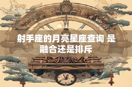 射手座的月亮星座查询 是融合还是排斥