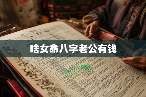 啥女命八字老公有钱