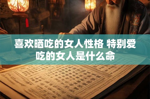 喜欢晒吃的女人性格 特别爱吃的女人是什么命
