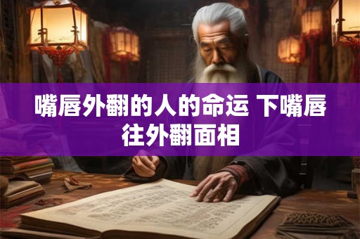 嘴唇外翻的人的命运 下嘴唇往外翻面相