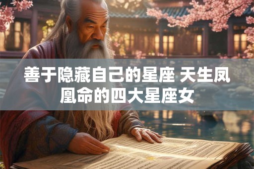 善于隐藏自己的星座 天生凤凰命的四大星座女