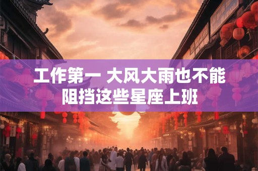 工作第一 大风大雨也不能阻挡这些星座上班