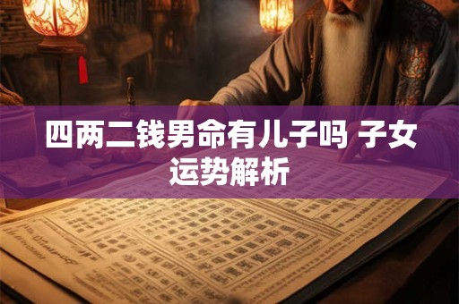 四两二钱男命有儿子吗 子女运势解析