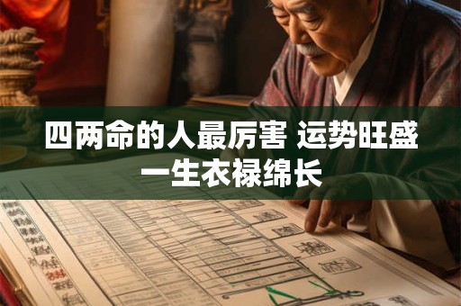 四两命的人最厉害 运势旺盛一生衣禄绵长