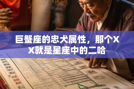 巨蟹座的忠犬属性，那个XX就是星座中的二哈
