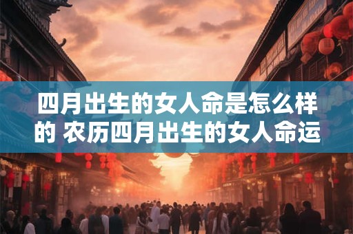 四月出生的女人命是怎么样的 农历四月出生的女人命运