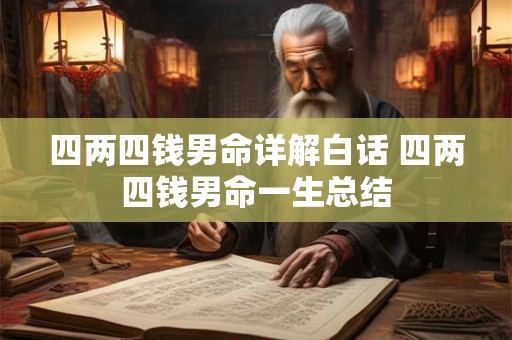 四两四钱男命详解白话 四两四钱男命一生总结