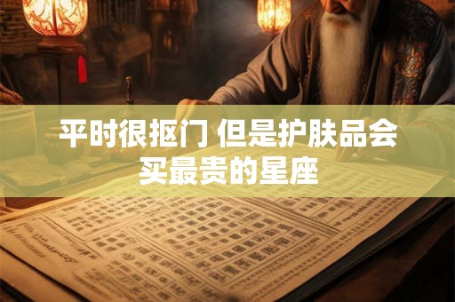 平时很抠门 但是护肤品会买最贵的星座