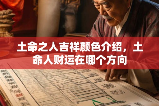土命之人吉祥颜色介绍，土命人财运在哪个方向