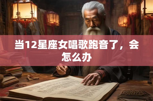 当12星座女唱歌跑音了，会怎么办