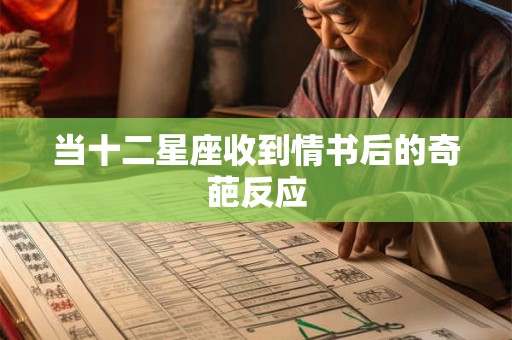 当十二星座收到情书后的奇葩反应