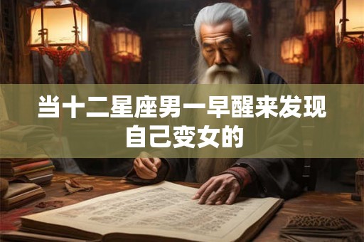当十二星座男一早醒来发现自己变女的