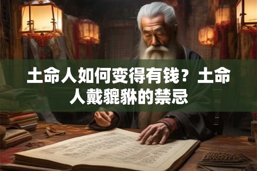 土命人如何变得有钱？土命人戴貔貅的禁忌