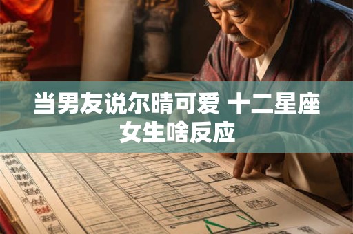 当男友说尔晴可爱 十二星座女生啥反应