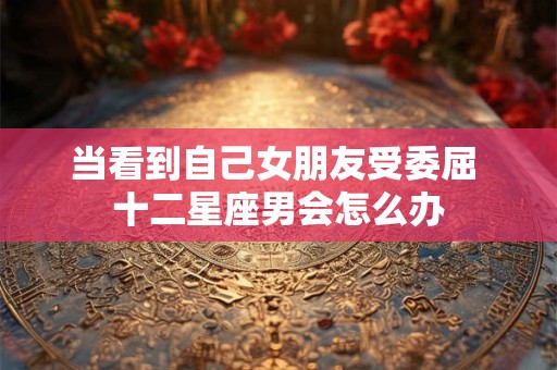 当看到自己女朋友受委屈 十二星座男会怎么办
