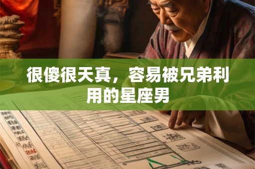 很傻很天真，容易被兄弟利用的星座男