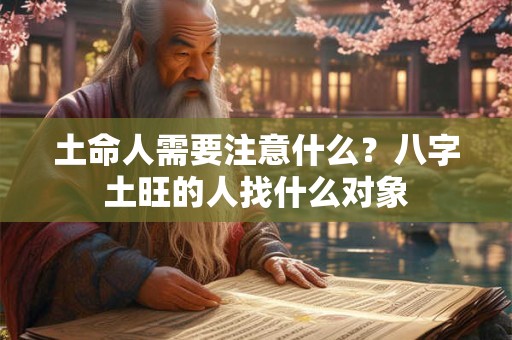 土命人需要注意什么？八字土旺的人找什么对象