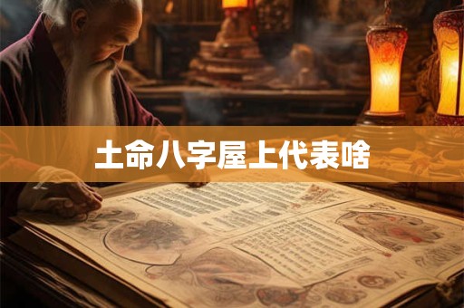 土命八字屋上代表啥