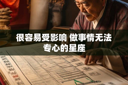 很容易受影响 做事情无法专心的星座