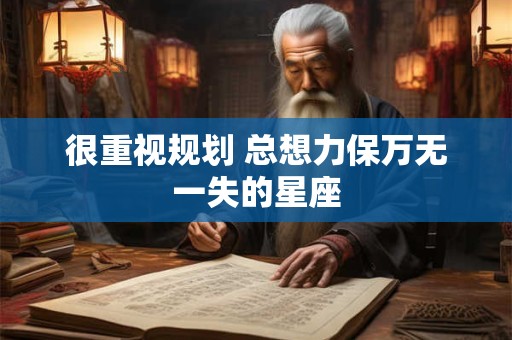 很重视规划 总想力保万无一失的星座