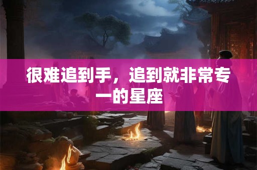 很难追到手，追到就非常专一的星座