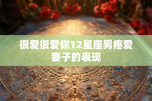 很爱很爱你12星座男疼爱妻子的表现