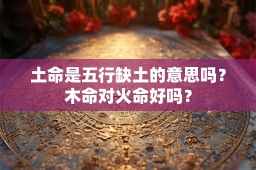 土命是五行缺土的意思吗？木命对火命好吗？