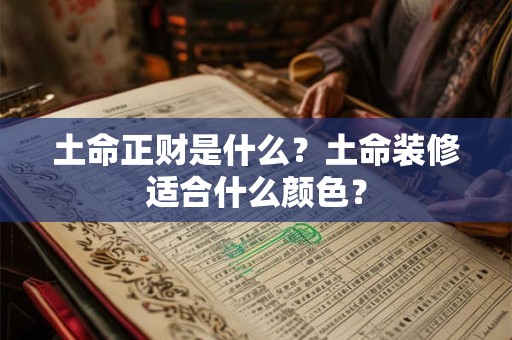 土命正财是什么？土命装修适合什么颜色？