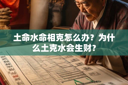 土命水命相克怎么办？为什么土克水会生财？