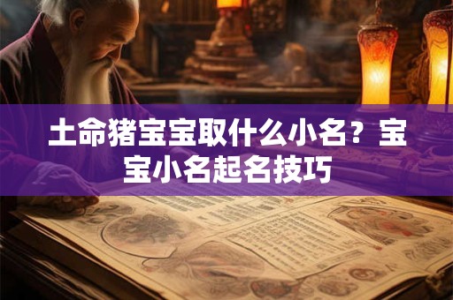 土命猪宝宝取什么小名？宝宝小名起名技巧