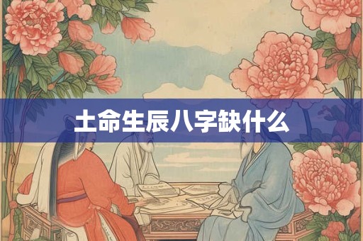土命生辰八字缺什么