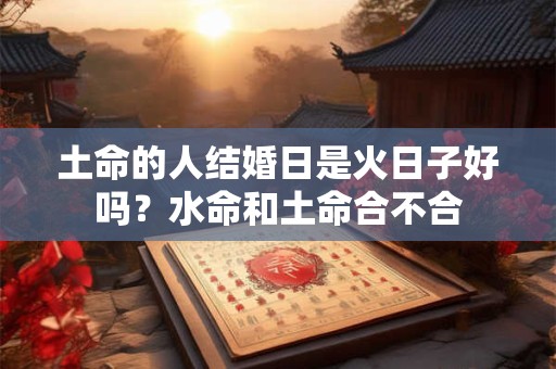 土命的人结婚日是火日子好吗？水命和土命合不合