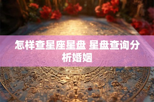 怎样查星座星盘 星盘查询分析婚姻