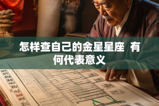 怎样查自己的金星星座  有何代表意义