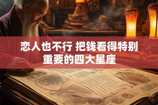 恋人也不行 把钱看得特别重要的四大星座