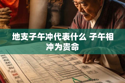 地支子午冲代表什么 子午相冲为贵命