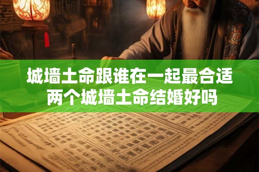 城墙土命跟谁在一起最合适 两个城墙土命结婚好吗