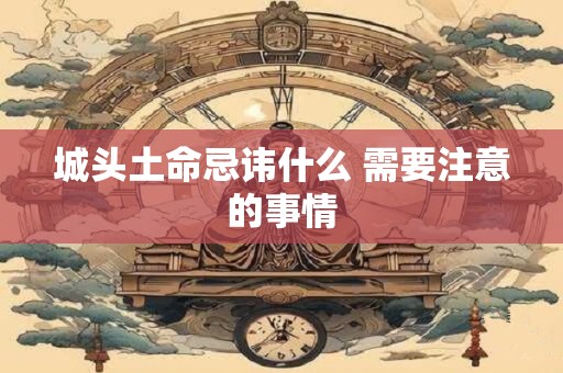 城头土命忌讳什么 需要注意的事情