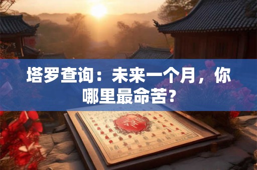 塔罗查询：未来一个月，你哪里最命苦？
