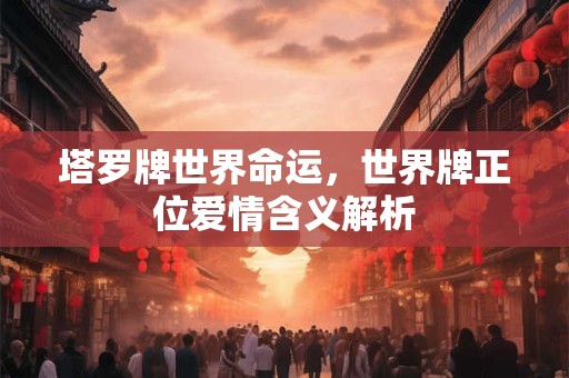 塔罗牌世界命运，世界牌正位爱情含义解析